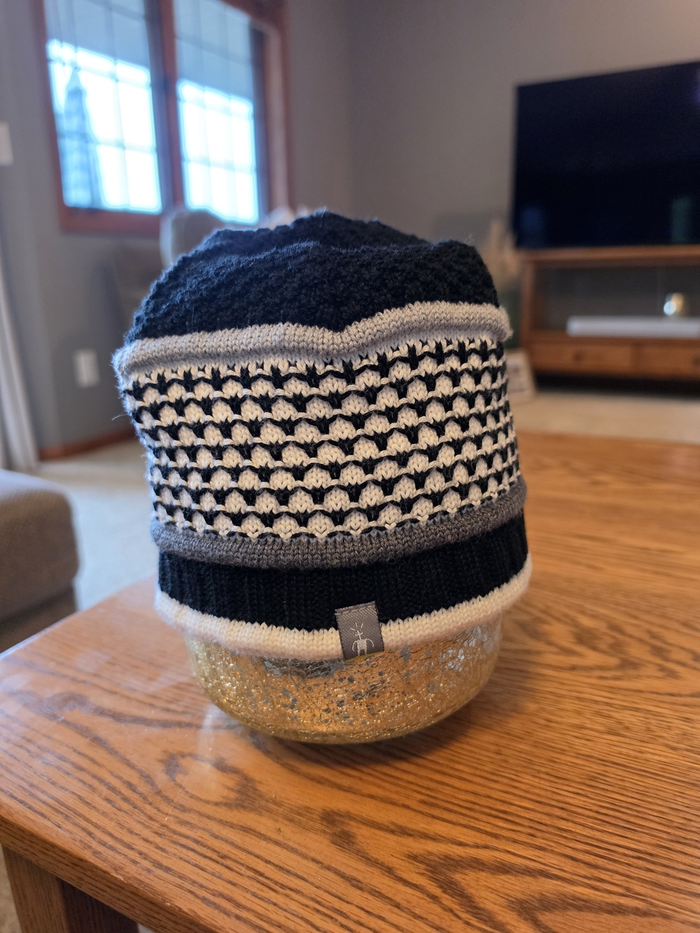 SmartWool  Black and White Knit Beanie